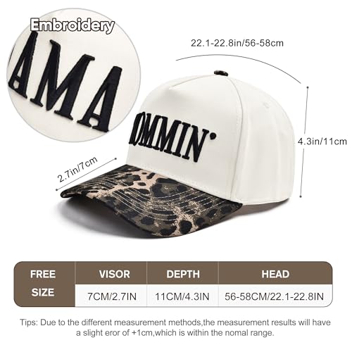 Image of Women's Mommin Trucker Hat - Vintage Two-Tone Ponytail Baseball Cap, Embroidered Adjustable Hat, Great Gift for Mom & Women