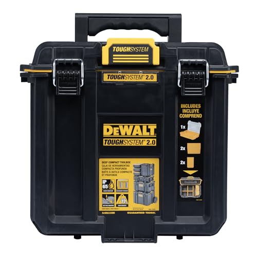 DEWALT TOUGHSYSTEM 2.0 Compact and Durable Deep Toolbox with Removable Dividers (DWST08035)