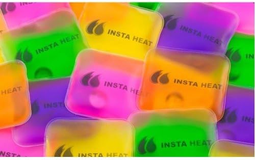 Heat Pad Hand Warmer Reusable Gel Pack Magic Bag Relaxing Molten 10 Packs Assorted Colors Blue Green Orange Purple Yellow