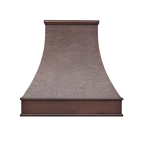 SINDA Handcrafted Copper Kitchen Range Hood with High CFM Hood