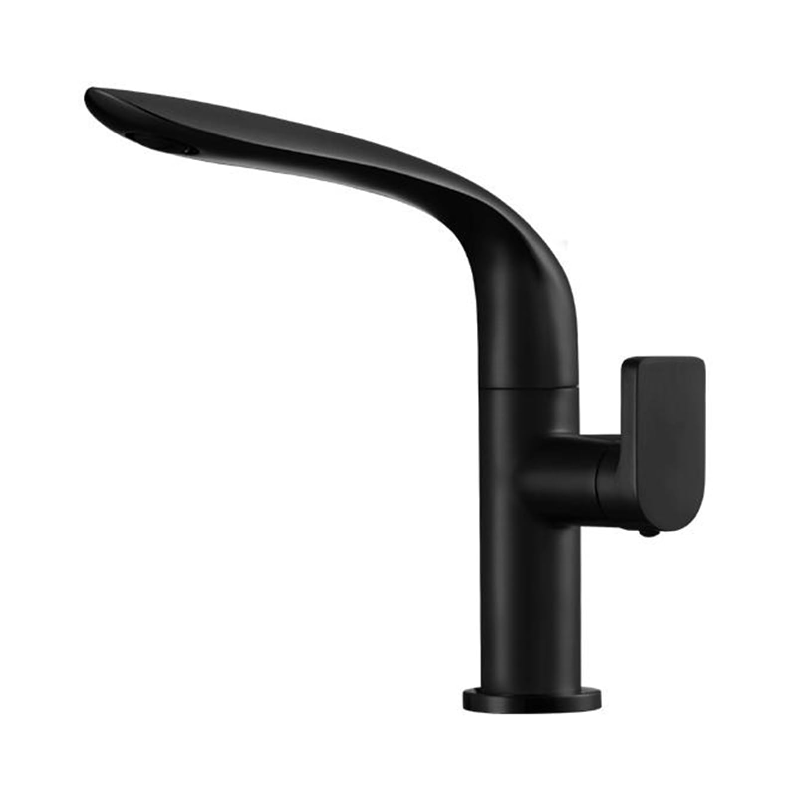 Mitigeur lavabo salle de bain noir à rotation 360 un trou moderne