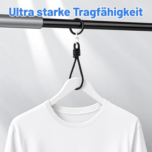 100 Stück Gardinenringe Mit Haken,Vorhang Hängend Ringe und 100 Stück Kunststoff Gardinenhaken, Vorhangringe Mit Haken,Gardinen Ringe für 30 mm Innendurchmesser, für Fenstervorhang(Schwarz)