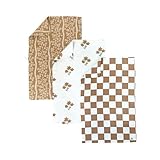Desert Aqua || Paquete de 3 paños de cocina || Not Your Ordinary || Microfibra de tejido gofre || Paños de cocina || Altamente absorbentes || Lazo para colgar || Paños de cocina || Modernos ||