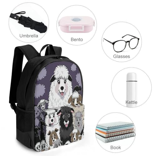 Casual Daypack Multipurpose Anti-Theft Large Capacity Carry On Bag - Old English Sheepdogs Dog Casual Daypack Climbing Shoulder Bag With Padded Straps4