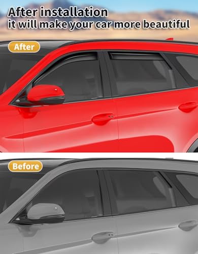 Image of Window Visors Rain Guards for Hyundai Santa Fe 5 Seats 2019-2023