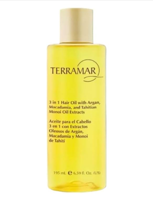 Terramar 3 In 1 Hair with Argan, Macadamia, and Tahitian Monoi Oil extracts 195ml/6.59 fl oz