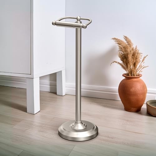Image of Gatco 1436SN Pedestal Toilet Paper Holder, Satin Nickel