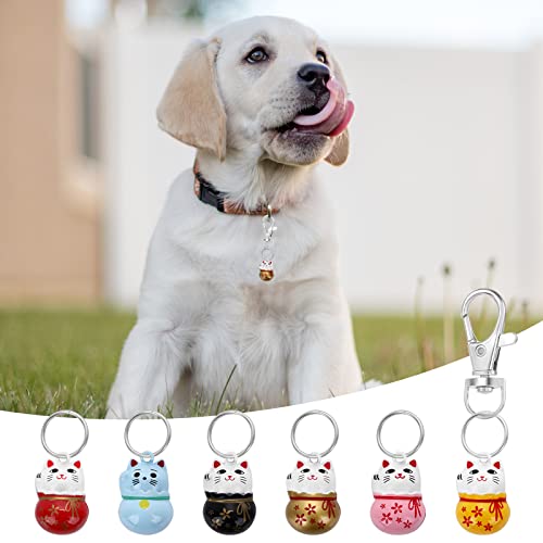 Cobee Colorful Lucky Cat Collar Bells, 6pcs with Breakaway Buckle for Kittens Training, Blue,Gold,Red,Pink,Black - Image 2