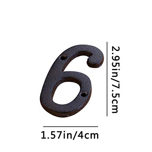 image for Betorcy Iron House Numbers and Letters, 3 inches Vintage Cast Iron Hom