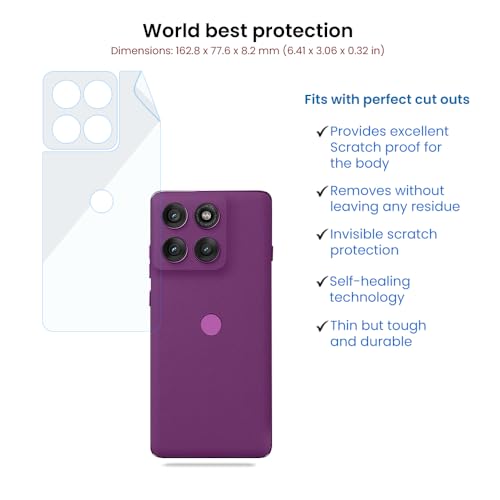 Image of Self-Healing Screen Protector for Motorola Edge 60 Pro, Invisible Bubble-Free Protection - With Easy Installation kit (Clear Body)