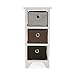 Versa 20100002 Cajonera Baño 3 Cestas, Madera, Gris, 56x30x25