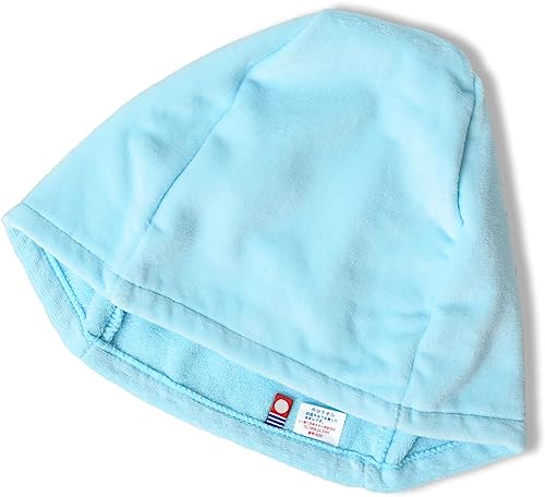 [ENTRAMBI] サウナハット 日本製 今治タオル サウナキャップ サウナ帽子 サウナグッズ レディース 女性 Large ブルーの商品画像（Amazon）