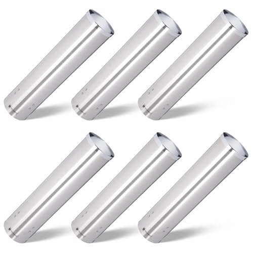 San Jamar Large Pull-Type Cup Dispenser 12 - 24 Oz. Cups for Restaurants, Dining Halls, and Fast Food, Stainless Steel, 16 Inches, Silver, (Pack of 6)