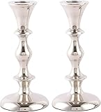 Rely+ Silver Candle Holder Set of 2 - Color May Vary White or Silver - Decorative Taper Candles for Candlesticks - Candle Stick Candle Holder -Candlestick Holders for Taper Candles