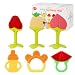 SLotic Baby Teething Toys 6 Pack - Silicone BPA Free Natural Organic Freezer Safe Teethers for Newborn Infant, Soft & Textured - Babies Shower Gift