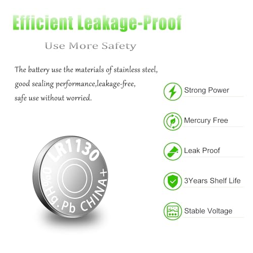 lot de 80 piles bouton lr1130 ag10 1131 189 1,5 v lr54