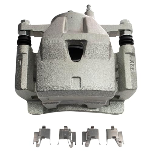 Image of TRQ Front Brake Caliper Set Zinc Coated Brackets Compatible with 2012-2018 Toyota Yaris