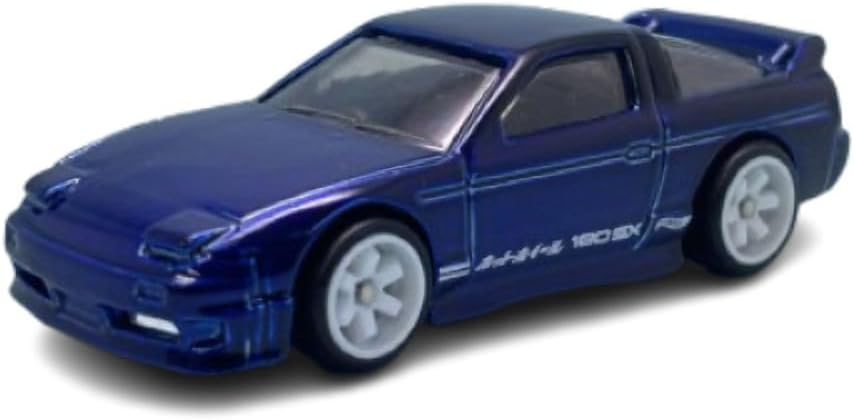 Hot Wheels '96 Nissan 180SX Type X Super Treasure Hunt, Blue, Die-Cast Car, 90's Theme, 211/250, 6/10