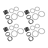 4 Pack Bike Computer Mount Strap for Garmin, ABS + Rubber Bicycle Stopwatch Bracket with 2 Height Washers (13.5mm, 7.2mm), Black - Image 6