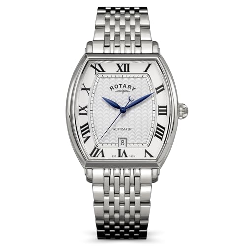 Image of Rotary Men's Automatic Stainless Steel Bracelet White Dial 50m Watch