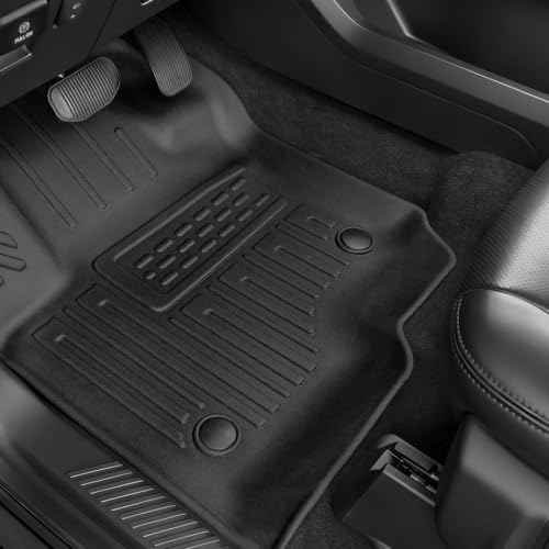 Image of Floor Mats for 2018-2024 Ford Expedition Max 8-Seat Accessories | All-in-One TPE Set, Odorless & Durable, All-Weather Protection, Ideal for families, Easy to Spray Clean, Quick Setup
