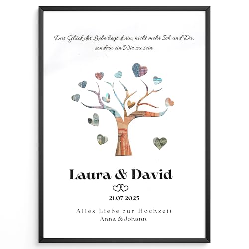 Personalisiertes Geldgeschenk zur Hochzeit | Geschenk für das Brautpaar |...