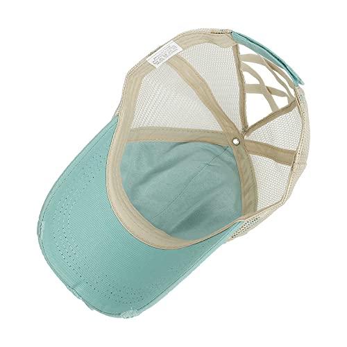 Gorra ajustable con ponytail y diseño desgastado miniatura 4