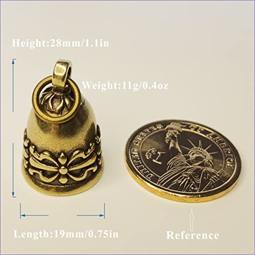 Guardian Bell Motorcycle, Brass Sleigh Bells For Keychain, Gremlin Bell Angel For Car, Mini Santas Jingle Bell For Christmas Tree, Antique Lucky Hanging Ornaments, Carved Bell Decor For Pet/Dog [2Pcs] #TOP1