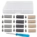 Shoelace Repair Tips Replacement Metal Aglets End Assorted Head Bullet Smooth Lock Clips for Sports Shoes, Basketball Sneakers, Boots Jackets, Hoodies DIY 12Pcs (Gold, Silver, Silver Gray)