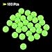 PATIKIL Luminous Fishing Beads Glow in The Dark 8mm, 100 Pieces Soft Rubber Lure Rigging Beads Round for Catfish Punch Bait Rigs Freshwater Saltwater, Green