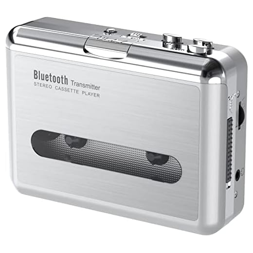 Bluetooth Walkman Cassette Player with Earphone, Portable Tape Player Compact Stereo Audio Music Wireless Bluetooth Output to Headphone/Speaker, 2AA Battery or USB Power Supply, 3.5MM Headphone Jack