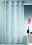 Photo Gallery home maison-tenda voile etamine 09335-8-al fili in tessuto jacquard con occhielli, 140 x 260 cm, grafite, 140 x 260 Photo Gallery home maison-tenda voile etamine 09335-8-al fili in tessuto jacquard con occhielli, 140 x 260 cm, grafite, 140 x 260