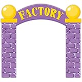 3 PCS Chocolate Theme Factory Party Door Decorations Chocolate Theme Factory Porch Banners Cartoon Arch Door Banner Factories Arch Backdrop Front Doors Cover for Photo Prop Birthday Party Supplies
