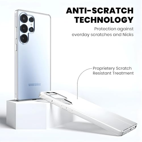 Image of Anti-Yellow Clear Case for Samsung Galaxy S25 Ultra | UV Shield Technology | Zero-Yellowing Formula | Drop Protection (TPU + Polycarbonate | Crystal Clear)