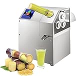 Electric Sugarcane Juicer - 220V Sugar Cane Press Machine with 3 Stainless Steel Rollers for Ginger Juice Extraction