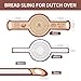 Silicone Sourdough Bread Sling Mat - 2Set Round Dough Baking Slings For Dutch Oven, NonStick High Degree Kitchen Sourbread Making Loaf Pan Lifter Liner, Reusable Cooking Transfer Mats with Long Handle