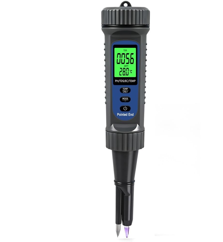 Miernik temperatury PH EC TDS 4 w 1 do wody i żywności Dokładny Tester LCD ATC Wymienna elektroda jakości