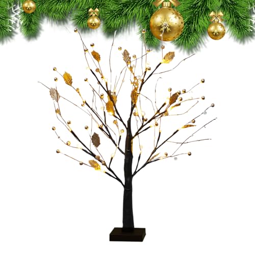 WJnflQN Lámpara De Mesa - Árbol Luminoso con 24 Ramas,Bayas en Flor Ramas LED Iluminadas,Para Acción de Gracias Cumpleaños Bodas Hogar Mesa Cocina Escritorio Sala de Estar Interior