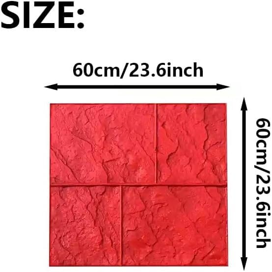 Durable Polyurethane Texture Pad, Single-Layer Concrete Cement Imprint Texture Seal Pad Mold, Decorative Stone Brick Pattern Concrete Mold(C)
