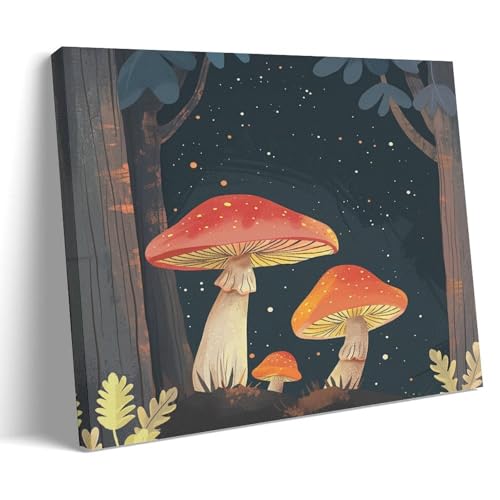 Toile murale champignon DEBAOKA resolvant le manque de relief de vos grands murs