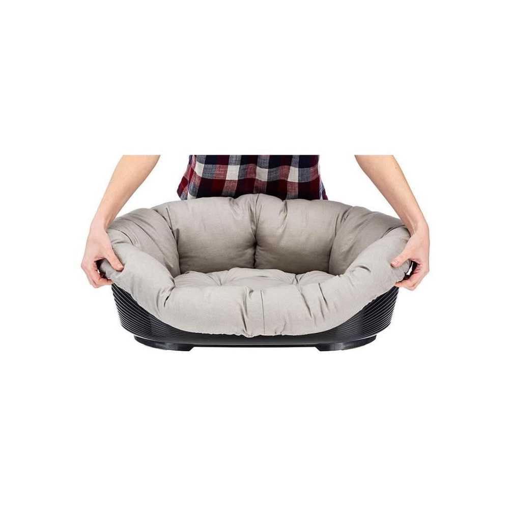 Ferplast Hundebett SOFA' 6  Hundesofa Mit Waschbarem Kissen, 73x55x27 Cm  Kunststoffkorb Fr Hunde & Katzen