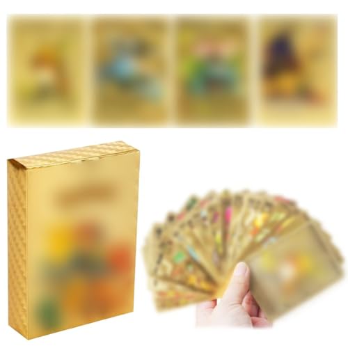 QOCUILC 55 Fogli Carte da gioco d'oro, Carte da gioco