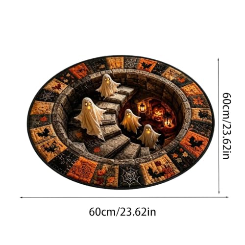 Alfombra ilusión de Halloween: transforma tu salón con decoración geométrica impactante 6