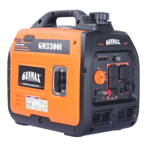 GENMAX Portable Generator，3300W Ultra-Quiet Gas Engine, EPA Compliant, Eco-Mode Feature, Ultra...