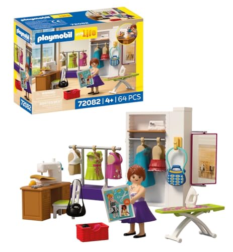 Playmobil MyLife Créatrice de Mode, Atelier de Couture avec Machine à Coudre et 6 Tenues, Stimule la créativité, Jouet pour Enfants à partir de 4 Ans,...