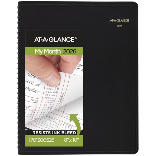 AT-A-GLANCE 2026 Planner Monthly 8 x 10 Large Black (701300526)