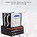 Zopsc USB 3.0 SATA/IDE HDD Docking Station Three-Bay Offline Clone HUB Reader 12V / 3A Independent Power Supply External Hard Drive Docking Station(US) 100-240V