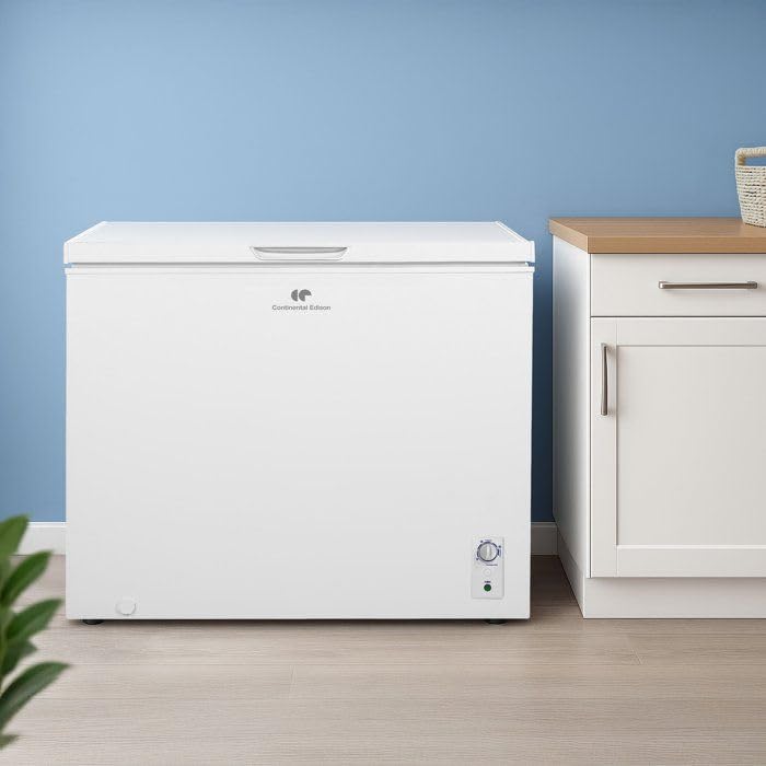 Continental Edison CECC291WD Gefriertruhe, Klasse D, 291 l, 112,5 x 60,8 x 83,5 cm, Weiß
