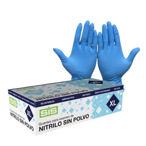 Guanti Nitrile senza polvere - Spedizione 24h - Monouso resistente senza polvere dispositivo medico ipoallergenico senza lattice | Medici chef, estetiste, tatuatori, uso alimentare (1000, S)