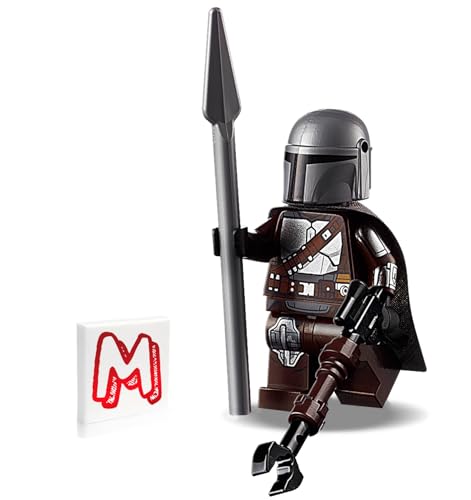 LEGO Star Wars The Mandalorian (Din Djarin / Mando) Minifigure - with Silver Beskar Armor and Cape
